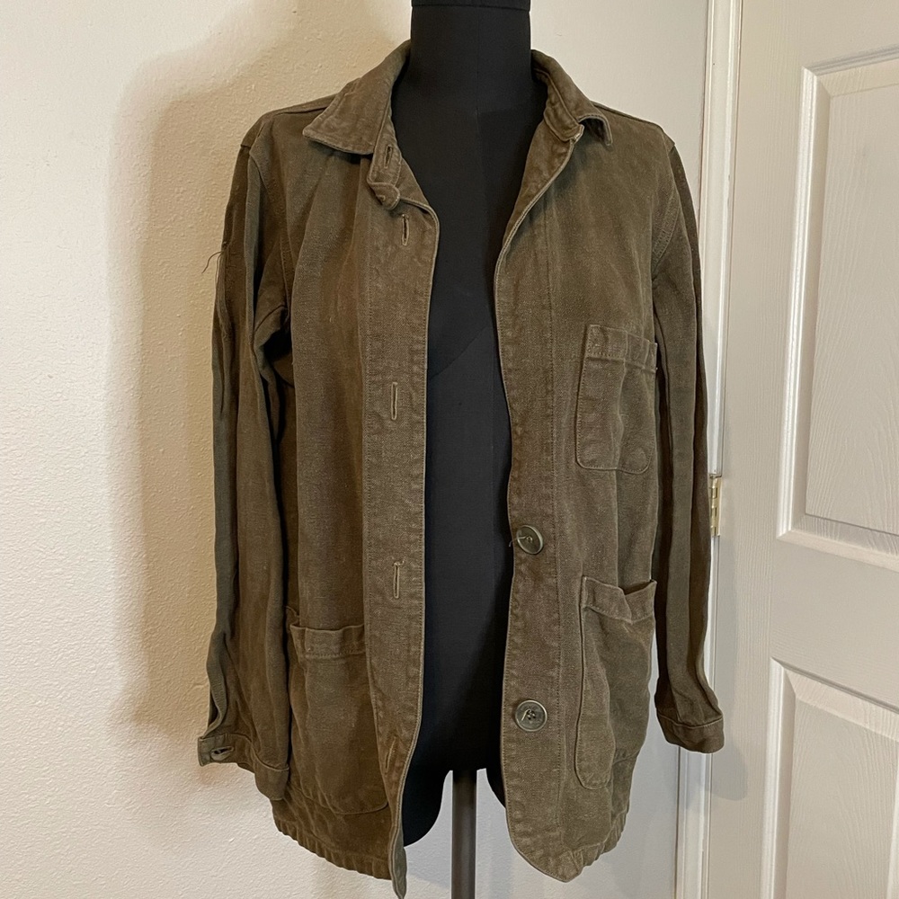 Reformation Green Military Utility Cargo Jacket